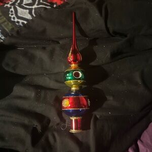 Vintage Mercury Glass Christmas Tree Topper Finial INDENT